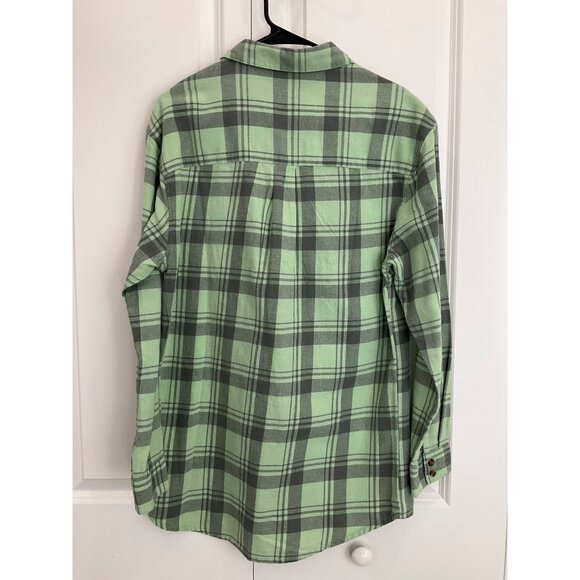 Roxy Let It Go Women's L/S Flannel Shirt - Green size SMALL - Picture 5 of 5